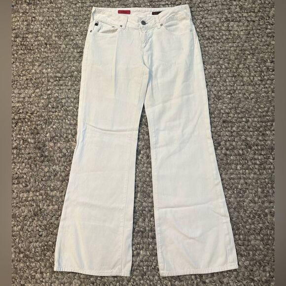 Ag Adriano Goldschmted White Mid Rise Jeans - Picture 1 of 4
